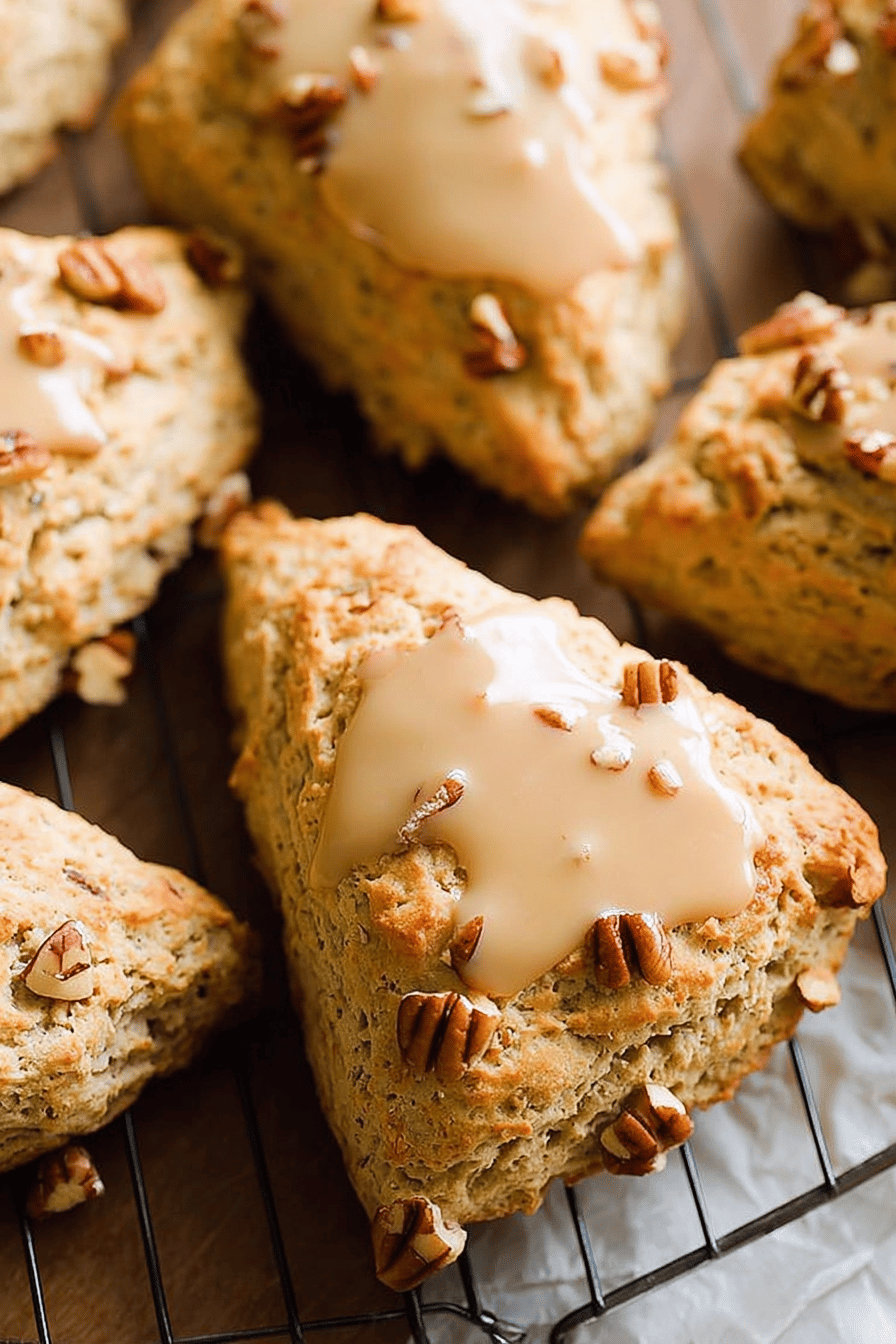 Gourmet Maple Oat Pecan Scones: Wholesome, Glazed & Adaptable